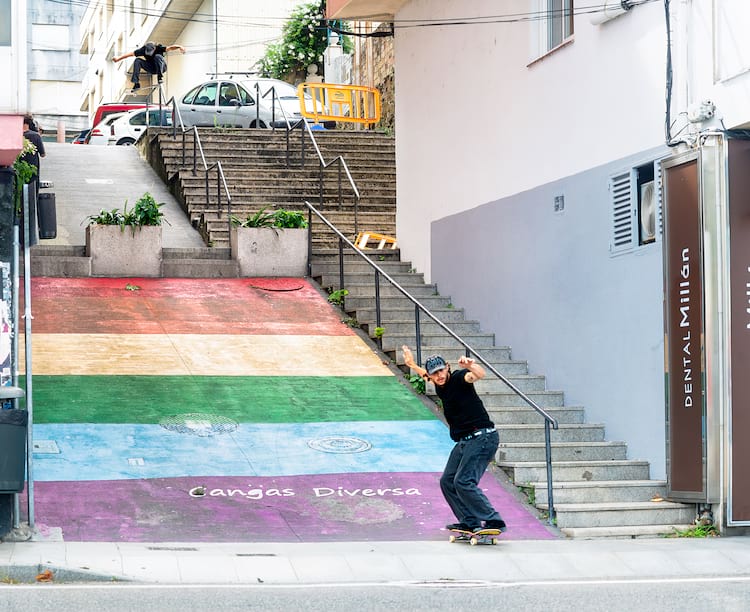 MATT FINLEY fs 180 over the rail Cangas by GERARD RIERA DZ 2000