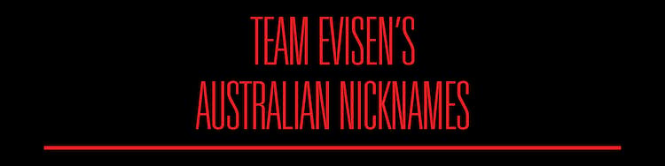 Evisen Australian Nicknames 2000