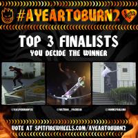 Spitfire's "#AYEARTOBURN2" Finalists