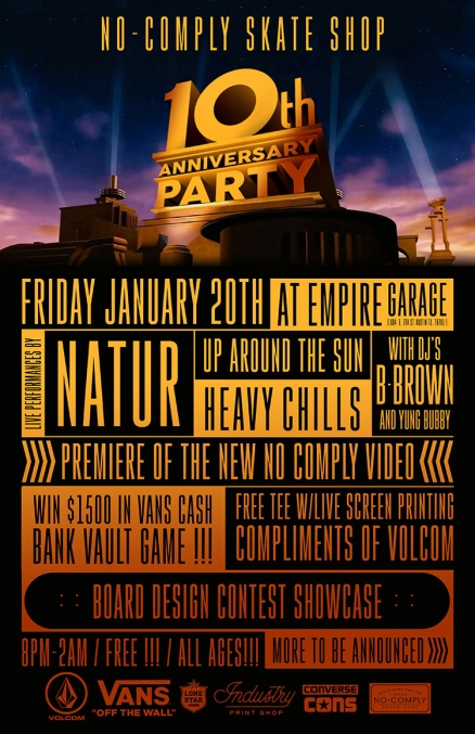 No-Comply 10 Year Anniversary Party