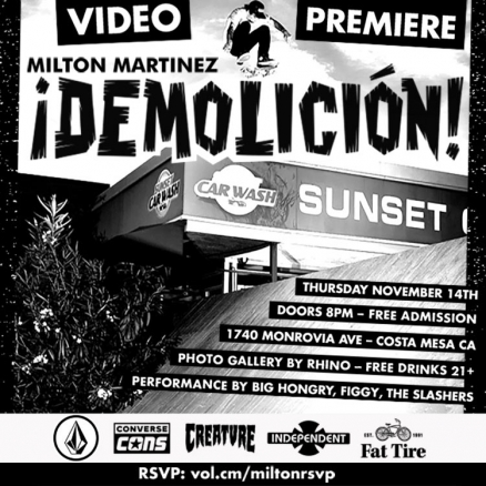 Milton Martinez's ¡DEMOLICIÓN! Video Premiere